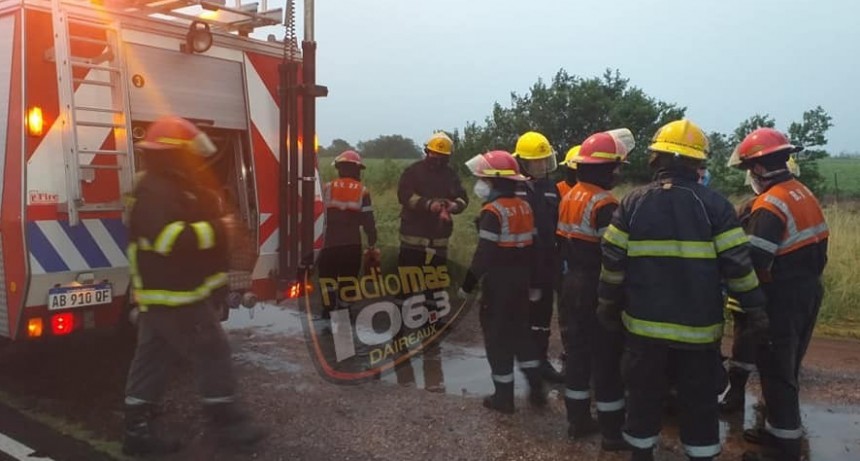Ruta 65: Una familia viajaba en inmediaciones a Daireaux cuando al caer un árbol sobre el auto, pierde la vida una niña menor de edad