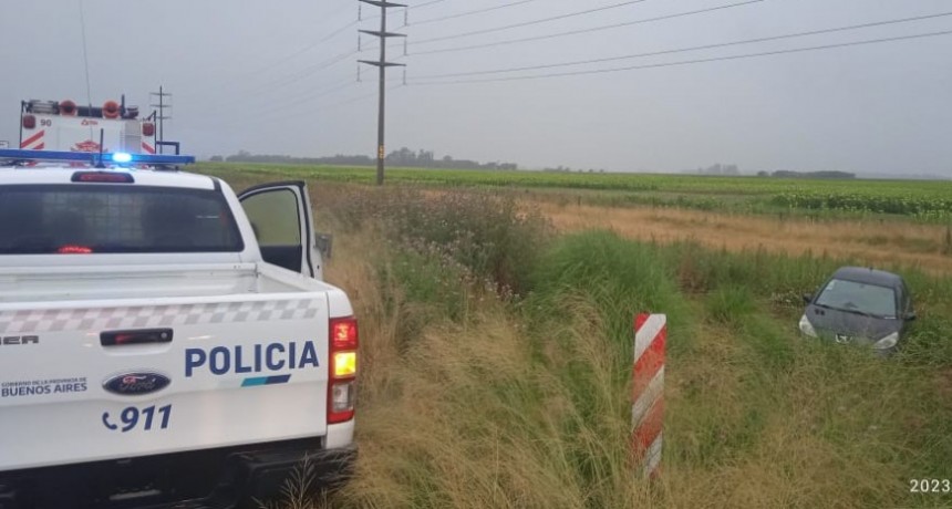 Despiste sin heridos en inmediaciones a la bajada a Ibarra