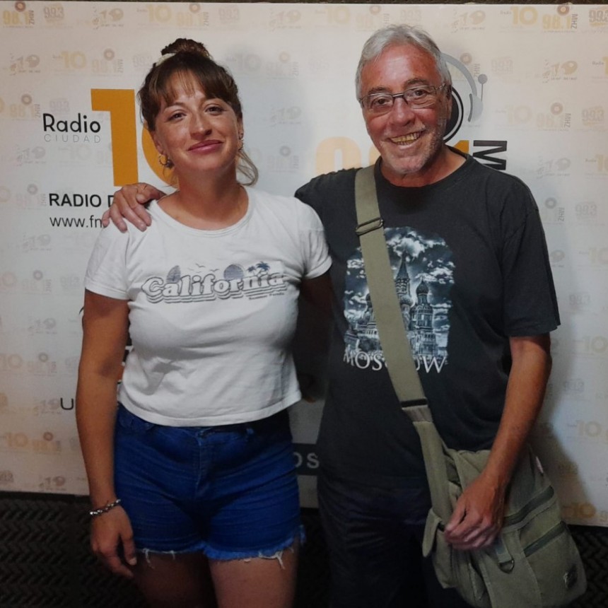 Antonella Alesandrelli y José María Mono Alabart visitaron los estudios de FM 10 para exponer los fundamentos de la movilización de este miércoles