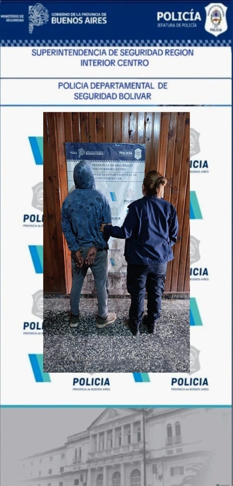 Informe Oficial Jefatura Departamental de Policía de Bolívar: el rápido accionar del personal, frustró el robo de cables