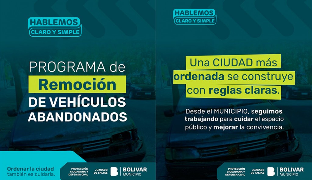 Hablemos claro y simple: el Municipio implementa el programa de Remoción de Vehículos Abandonados
