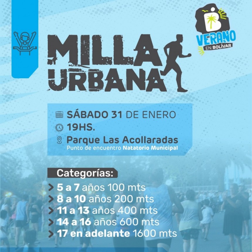 Se realiza una nueva edición de la Milla Urbana en el Parque  Municipal Las Acollaradas