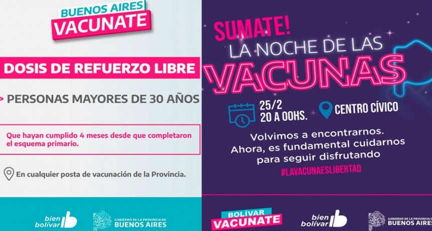 Comienza la vacunación libre de dosis de refuerzo para persona smayores de 30 años