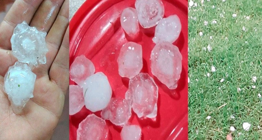 Este sábado cayó granizo en Urdampilleta (Video)