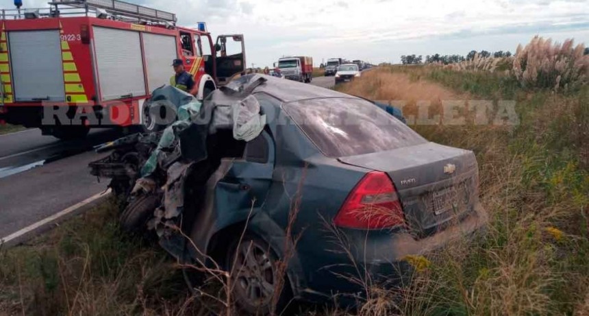 Grave accidente en ruta 65: Un conductor perdió la vida tras un impacto frontal con una camioneta