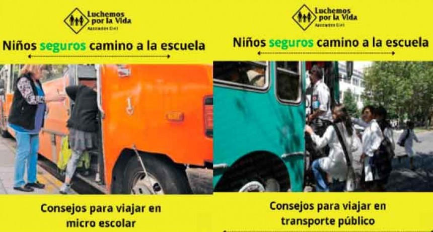 Se acerca el inicio de las clases y es importante pensar en la seguridad en el tránsito de los niños al ir y volver de la escuela