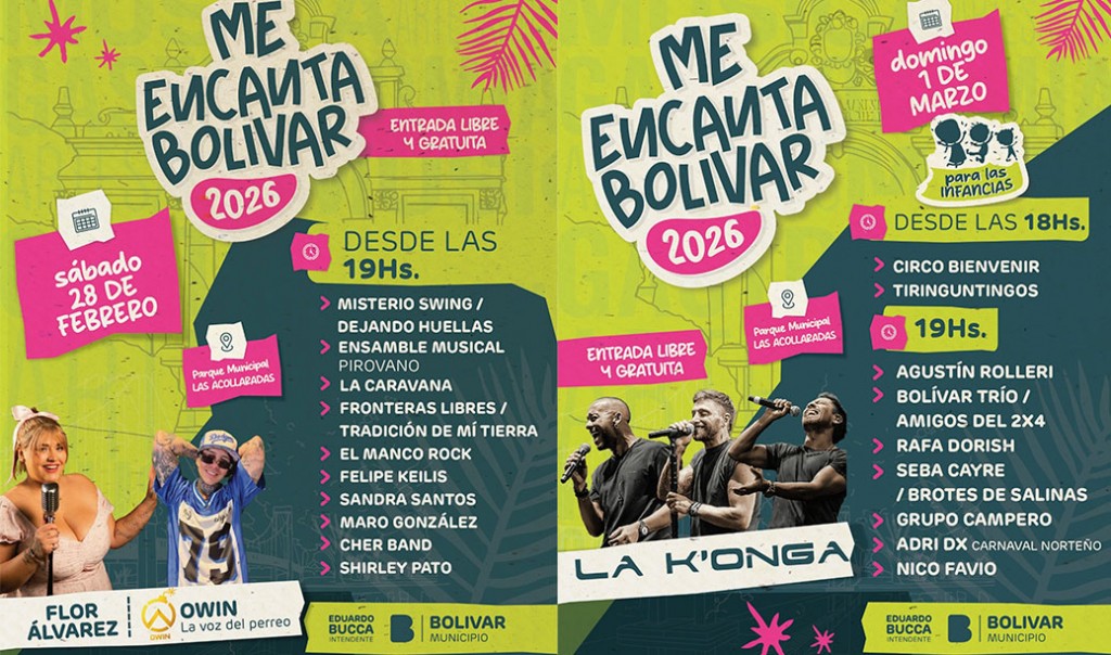 Me Encanta Bolívar 2026: se confirmó la grilla de artistas y lo anunciaron en Conferencia con medios de prensa locales