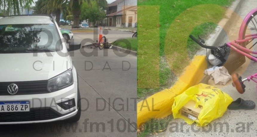 Una camioneta y una bicicleta se encontraron en tiempo y espacio en Av. Venezuela