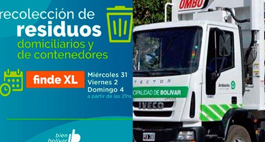 Fin de semana XL: C&oacute;mo ser&aacute; la recolecci&oacute;n de residuos durante el fin de semana largo