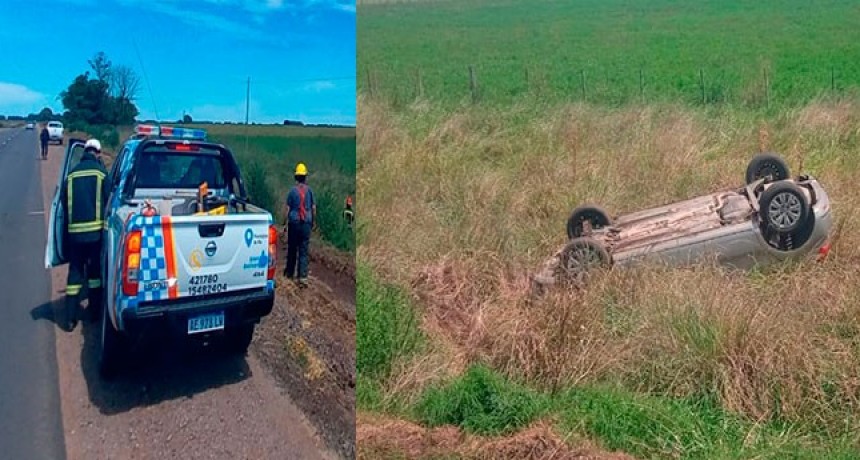 Ruta 65: Una mujer de 9 de Julio fue trasladada hacia el hospital Capredoni tras un vuelco