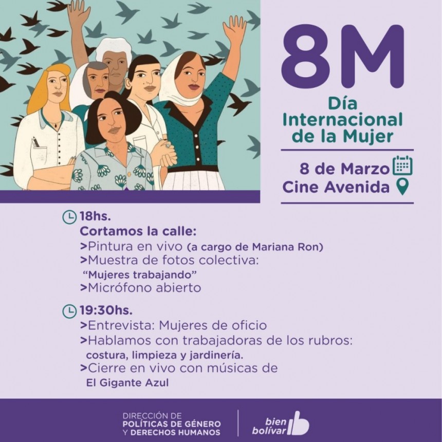 8M: El Municipio organiza diversas actividades en el marco del Día Internacional de la Mujer