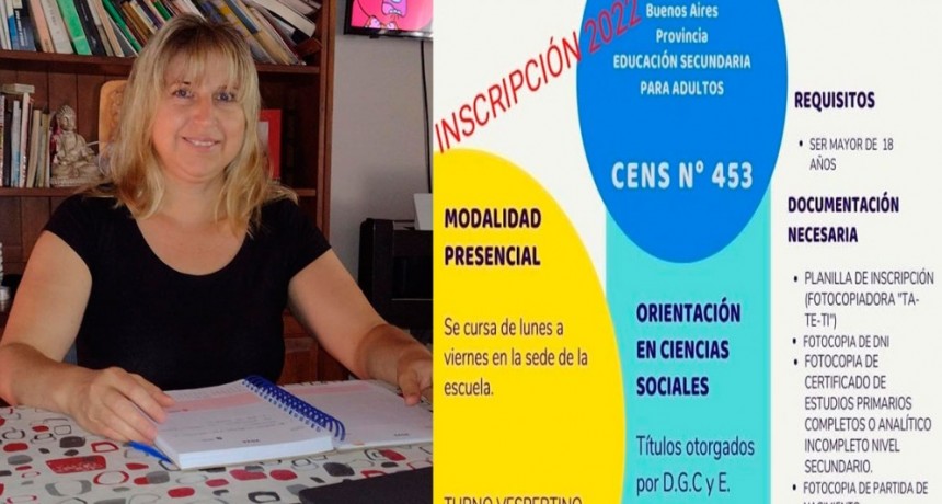 Está abierta la inscripción en el CENS 453 para terminar el secundario