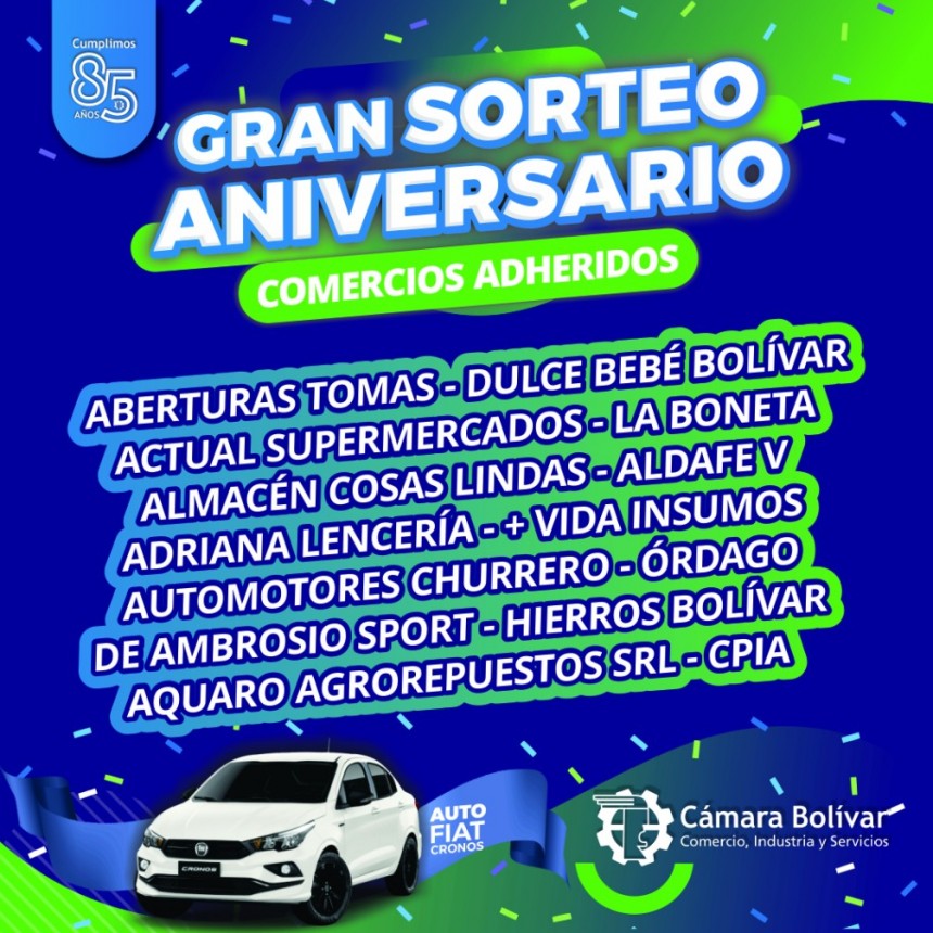 La Cámara lanzó el gran sorteo aniversario