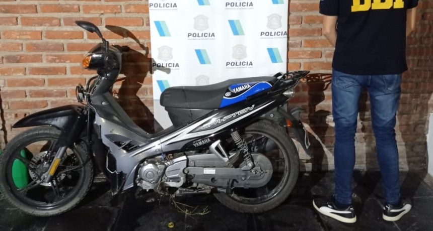 Confirmado: La Sub DDI de Bolívar recuperó una motocicleta robada