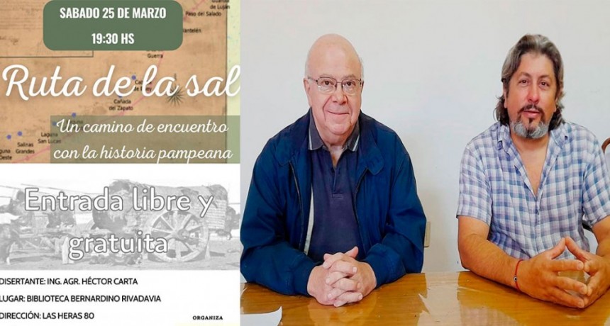 En el mes del 145º aniversario de la fundación de San Carlos de Bolívar, Julio Fal y Ramiro Amado, hablaron con FM 10 para invitar  a la conferencia que analiza el rol de las lagunas y sus salitrales en la ocupación de La Pampa