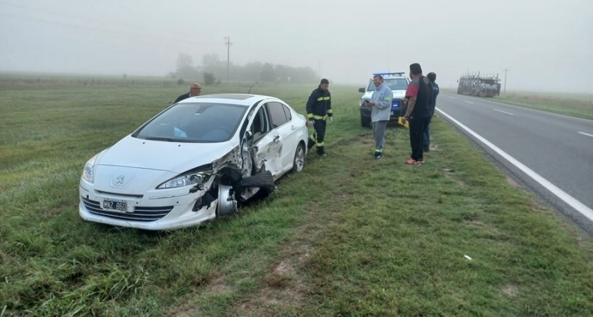 Ruta 205: Impacto fronto-lateral con personas que fueron hospitalizadas pero est&aacute;n fuera de peligro