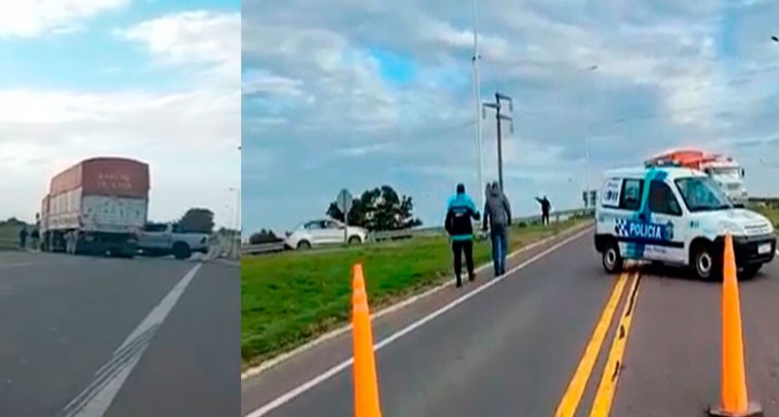 Ruta 226: Grave accidente en el puente que distribuye con ruta Nacional 5