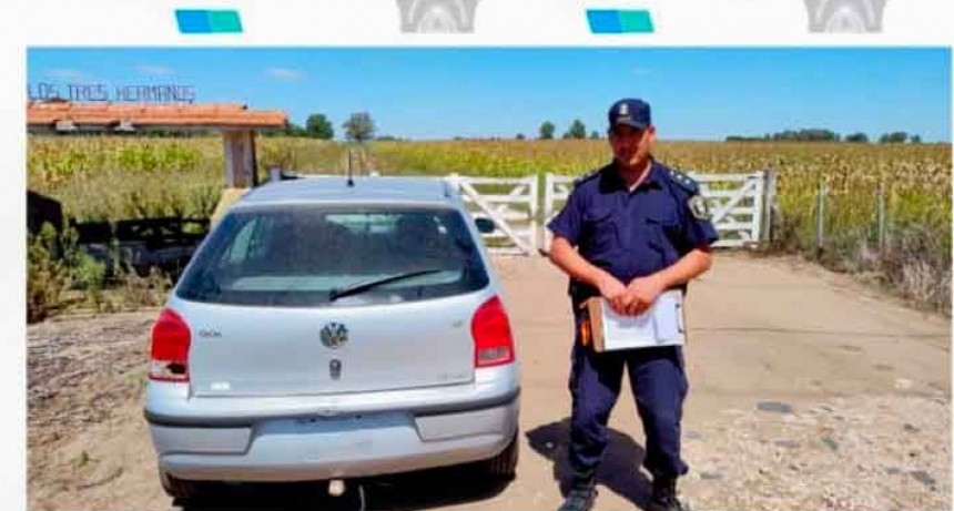 Parte Oficial Policía Departamental: Incautaron auto con pedido de secuestro