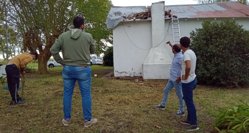 La Municipalidad continúa trabajando junto a las entidades educativas, Pisano visitó la Escuela n°27 que fue afectada por el temporal de este sábado