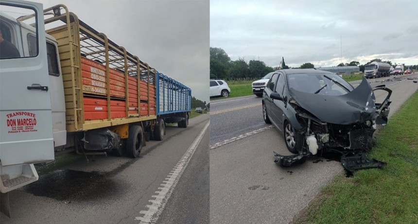 Ruta 205: Accidente a la altura de Lobos, con una persona lesionada