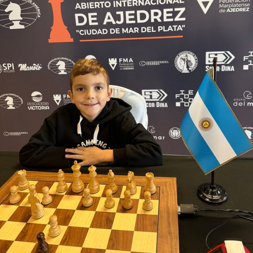 Gino Caverlotti Subcampeón del Torneo Juvenil de Ajedrez en Mar del Plata 