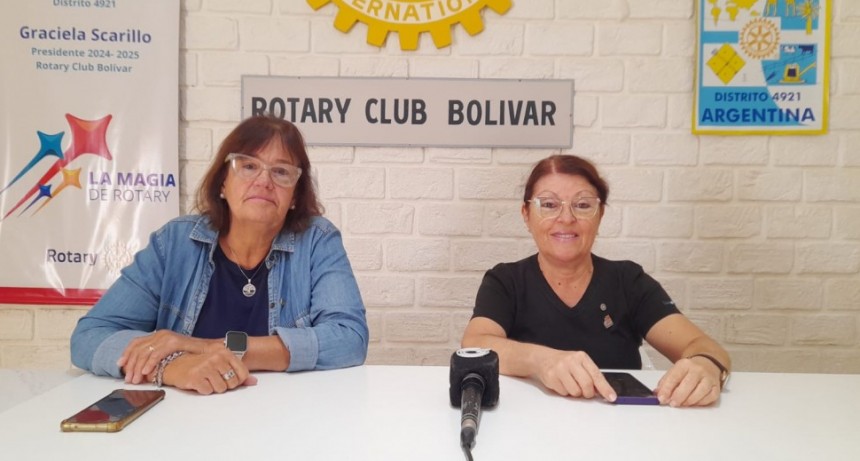 Rotary Club Bolívar inició la campaña solidaria para ayudar a Bahía Blanca, dieron detalles en conferencia con los medios locales