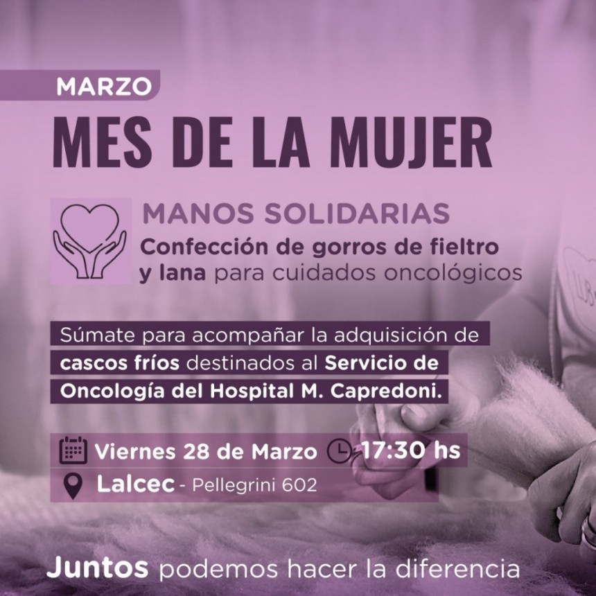 La Secretaría de Salud y LALCEC invitan a la jornada “Manos Solidarias”