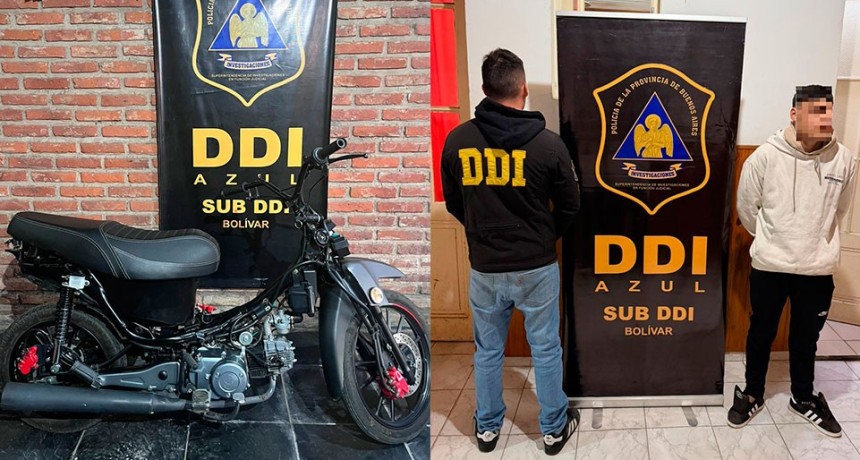 La Polic&iacute;a de Bol&iacute;var recuper&oacute; una moto robada y detuvo al autor del hecho, oriundo de la ciudad de Henderson