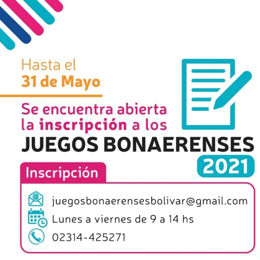Juegos Bonaerenses 2021: Abrieron la inscripción hasta el 31 de mayo