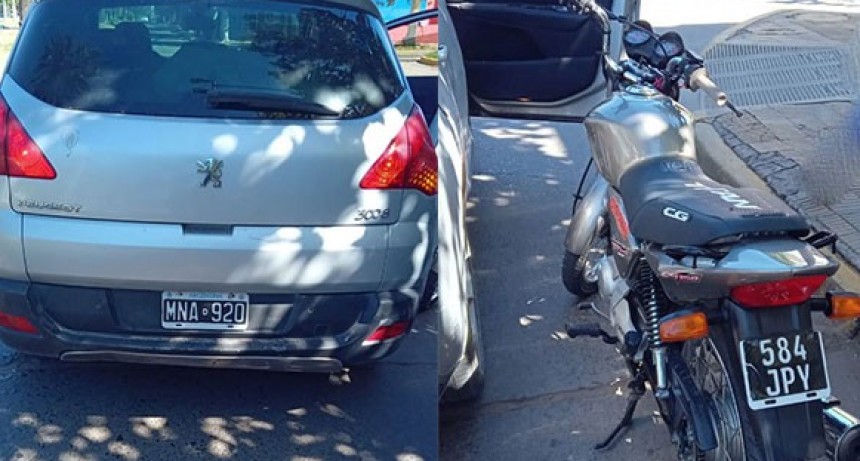 Tras un impacto en San Martín y Guillermo Brown, fue trasladada al hospital una motociclista