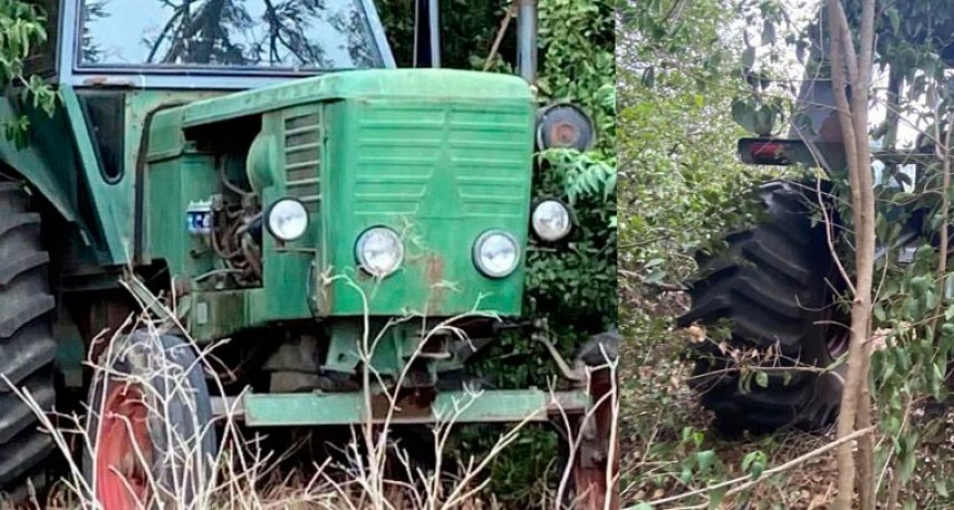 Carlos Casares: Tras una pesquisa de 7 días, fue hallado en el partido de 9 de Julio un tractor robado