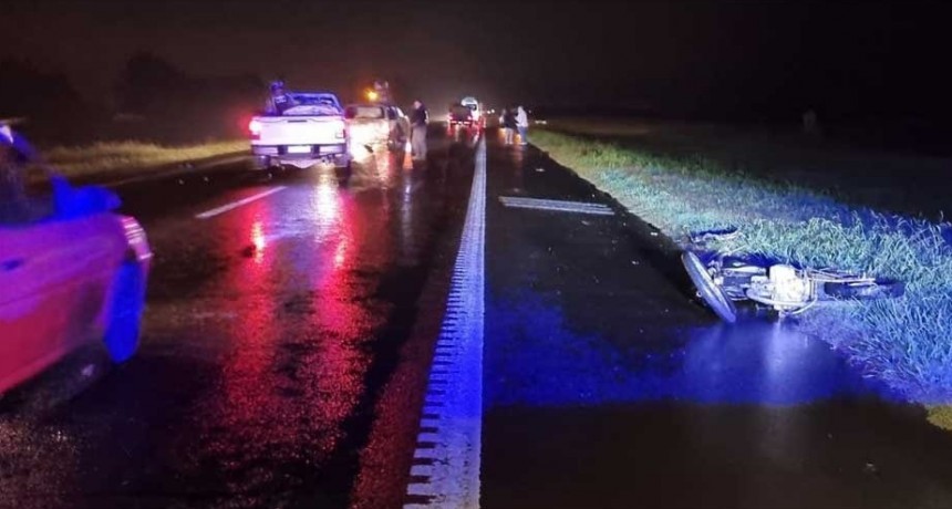 Ruta 205: Falleció el joven motociclista de Roque Pérez, que había embestido por un vehículo que circulaba en mismo sentido