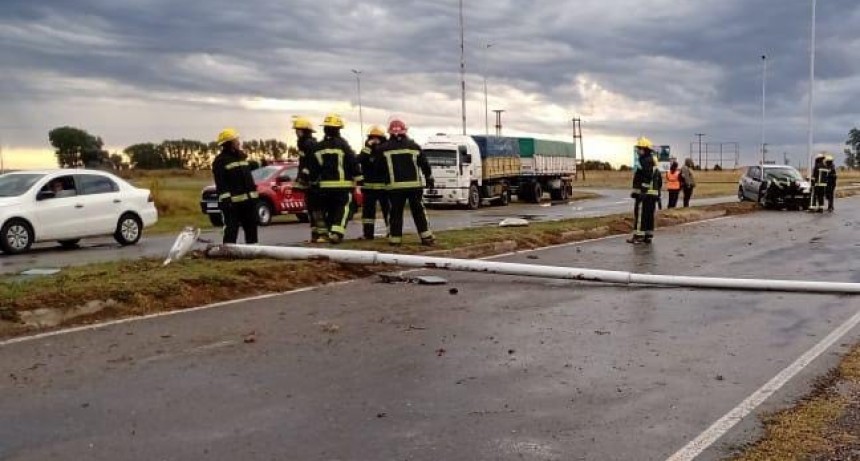 Se registró un accidente en el acceso a Mones Cazón