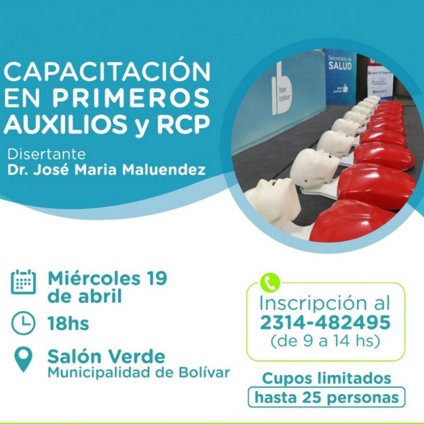 El Municipio brinda un nuevo taller de Primeros Auxilios y RCP