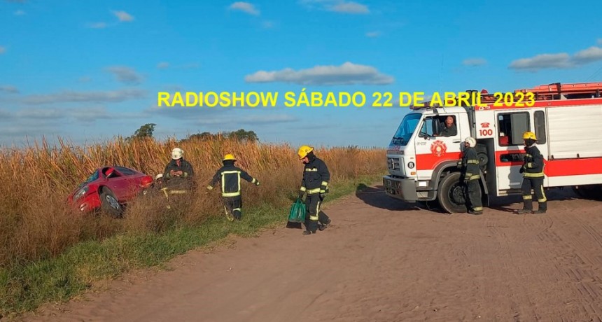 Vuelco en el camino rural a Miramar