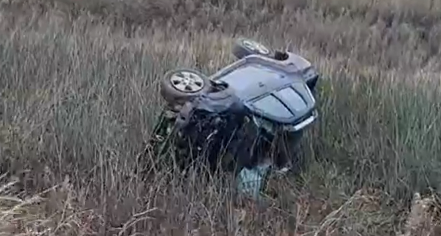 Ruta 65: Vuelco de una camioneta en cercanías al ingreso a Daireaux