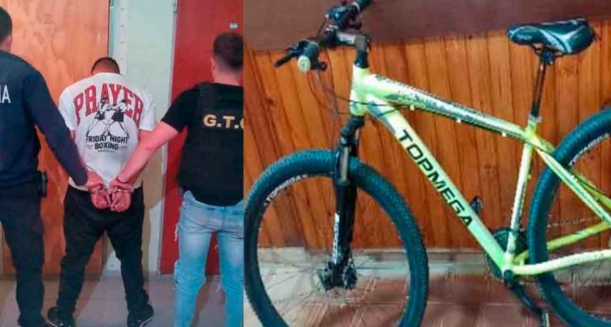 Un joven que había recuperado la libertad después de permanecer en la Unidad 17 de Urdampilleta, robó una bicicleta y fue aprehendido