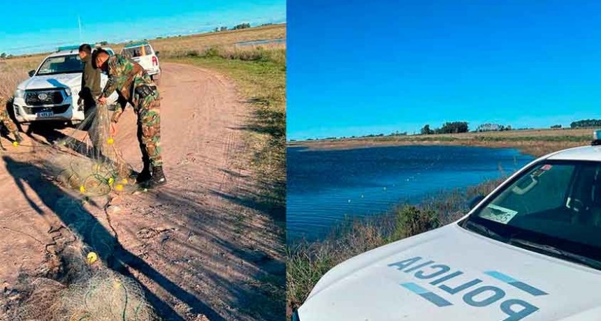 Informe Oficial: El Comando de Prevención Rural Bolívar, secuestró una red de captura de peces en Laguna San Luís