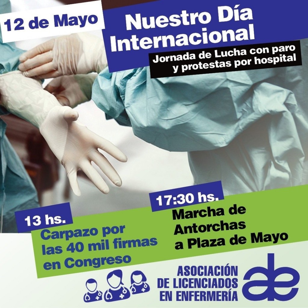 Día Internacional de la Enfermería: 'Carpazo' en Congreso y Marcha de Antorchas con la Comunidad”