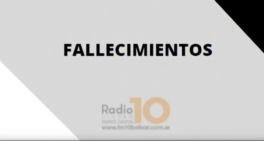 Falleció en Bolívar Nélida Raquel Sánchez, viuda de Torraco