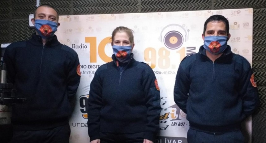 Los Bomberos voluntarios visitaron FM 10 y hablaron del Monóxido de Carbono y sus riesgos