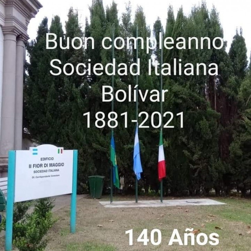 La Sociedad Italiana en Bolívar cumplió 140 años desde su creación