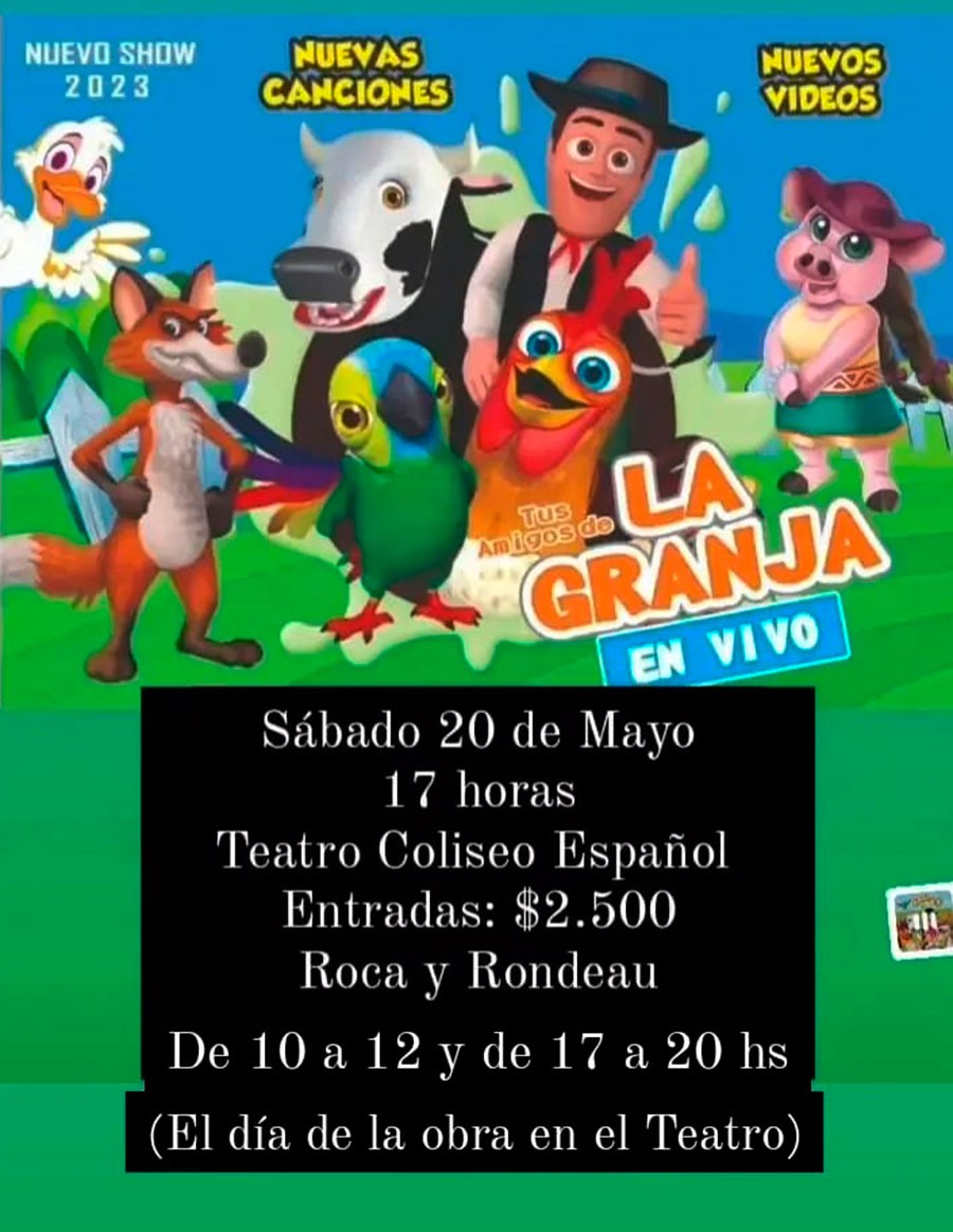 En FM 10 hablamos con El Granjero, quien contó detalles del espectáculo infantil que llega hoy sábado al Teatro Coliseo Español