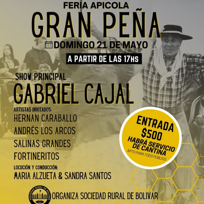Sociedad Rural Bolívar, Peña Folclórica para el 21 de mayo