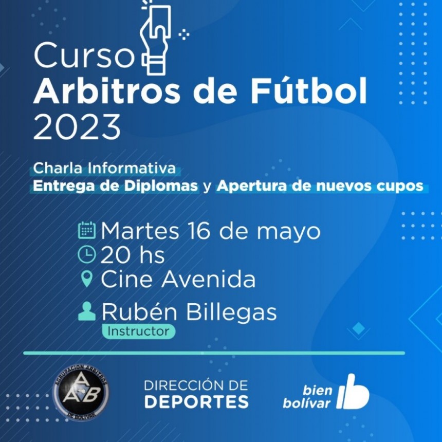 Se brindará una Charla Informativa sobre el Curso de Árbitros de Fútbol