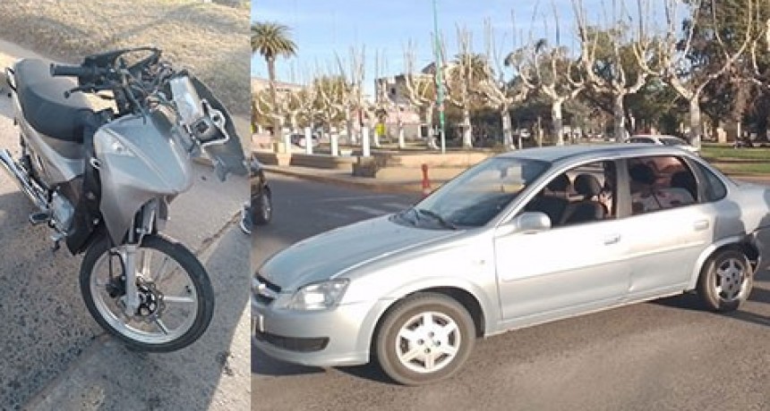 Colisión en el centro de la ciudad este domingo