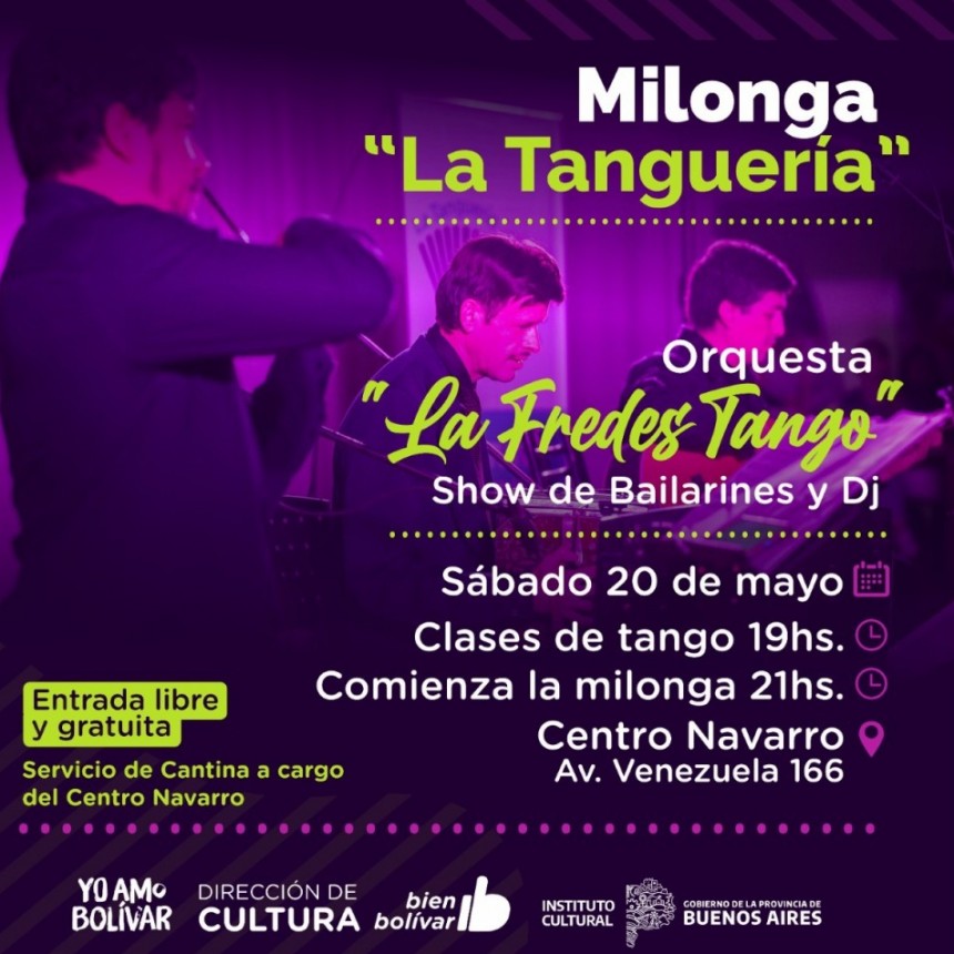 La Dirección de Cultura presenta Milonga “La Tanguería”