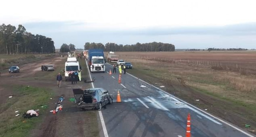El Saldo de un fin de semana con record de accidentes en todas las rutas: Triple choque con herido grave sobre ruta nacional 5