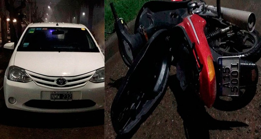 Colisión en avenida Lavalle y calle Sáenz Peña