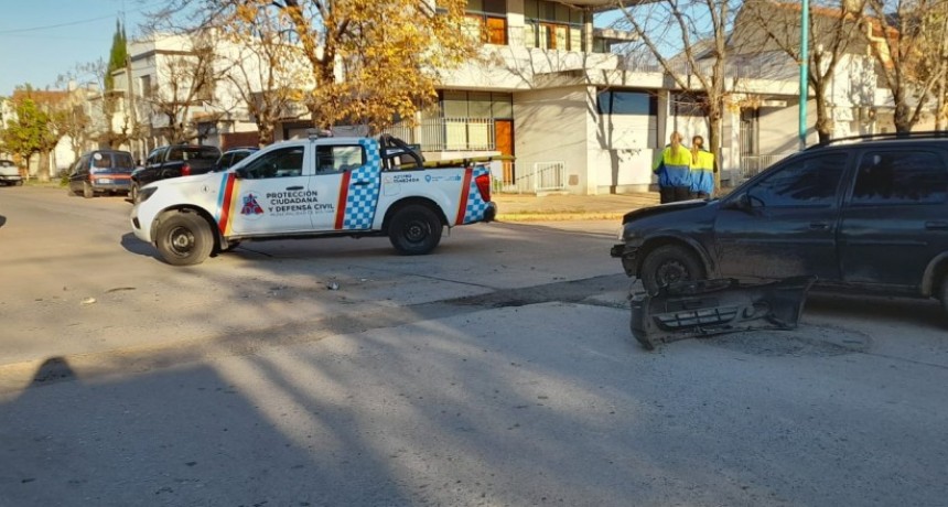 Colisión sin heridos en avenida San Martín y Viamonte